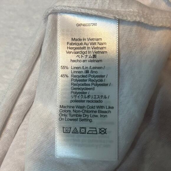 Madewell White Linen Blend Oversized Relaxed Tee Shirt Small NWT - Picture 8 of 9